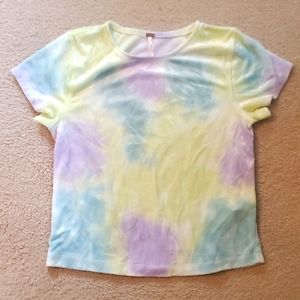 Free People FP Velvet Tie Dye Top - S
